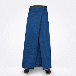 Mini Checked-Troy Blue Medium Electic Blue Cotton Lungi